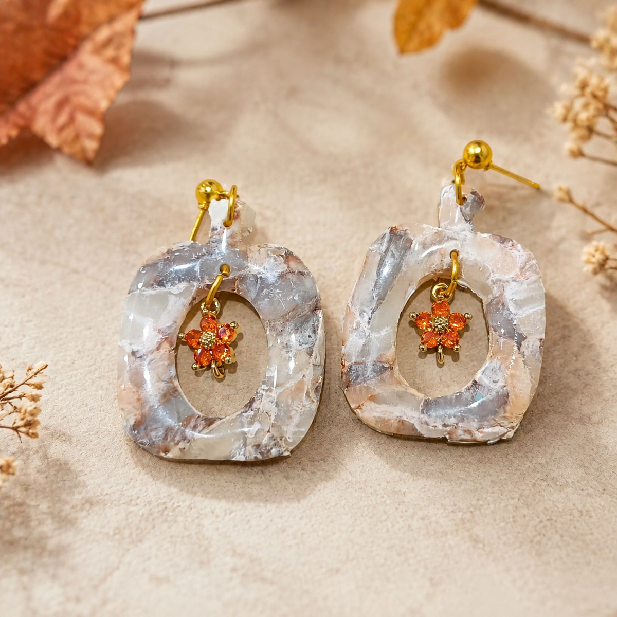 Pendientes Calabaza Marmolada