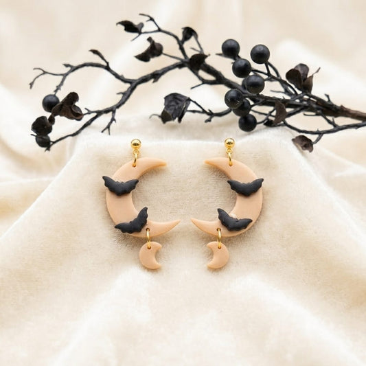Pendientes Flourescent Bat Moon
